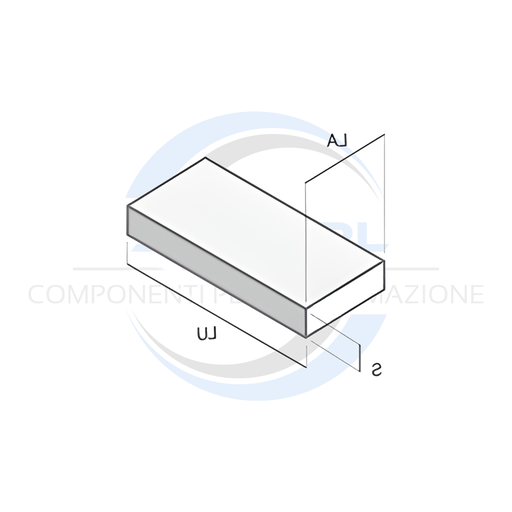 [00011064] Profilo in Alluminio 6082 40x15 Anticorodal