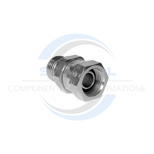 [00004952] Raccordo Adattatore Diritto MF Girevole 3/8&quot; 01MG06